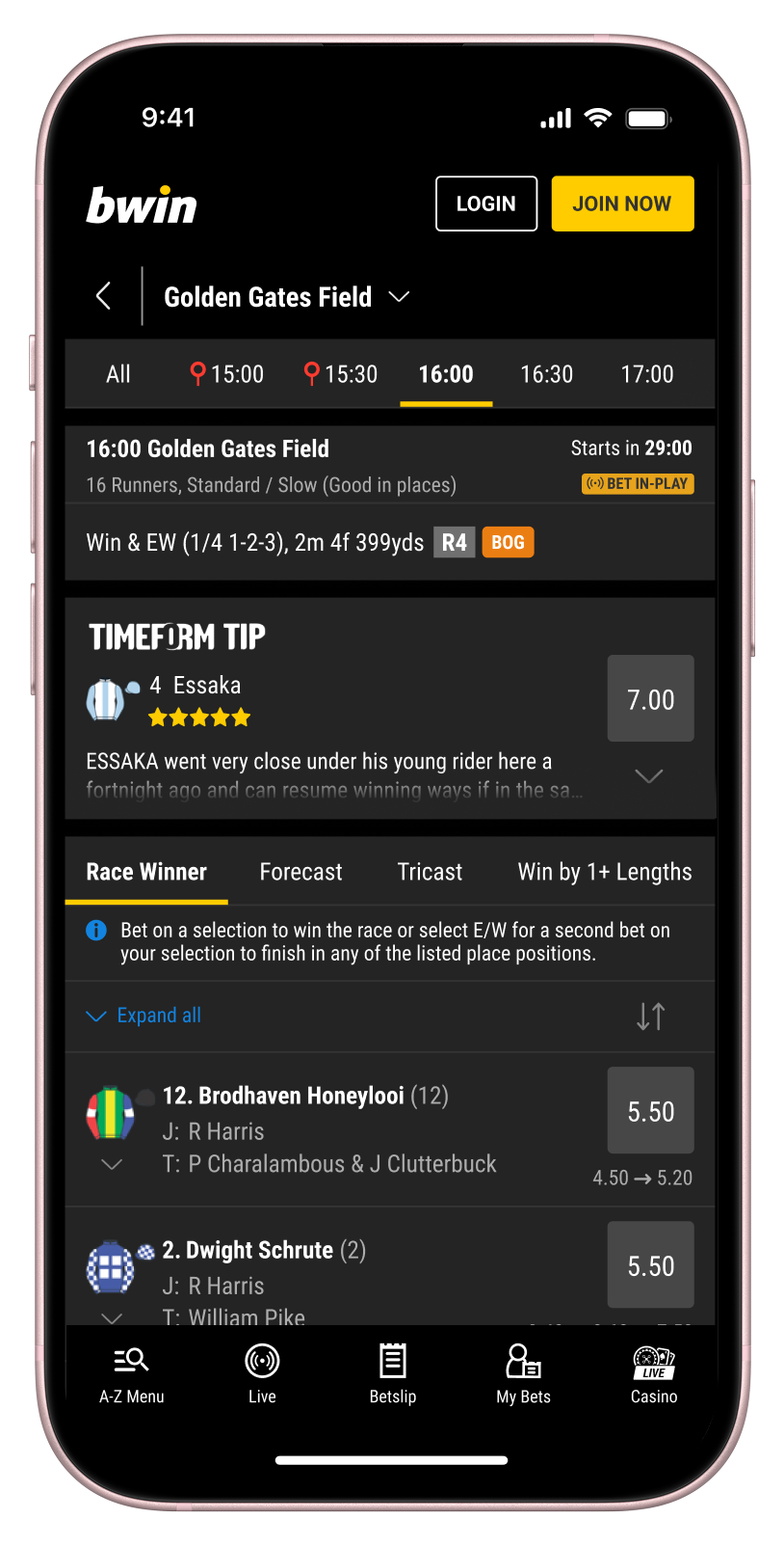 Horse racing case study design